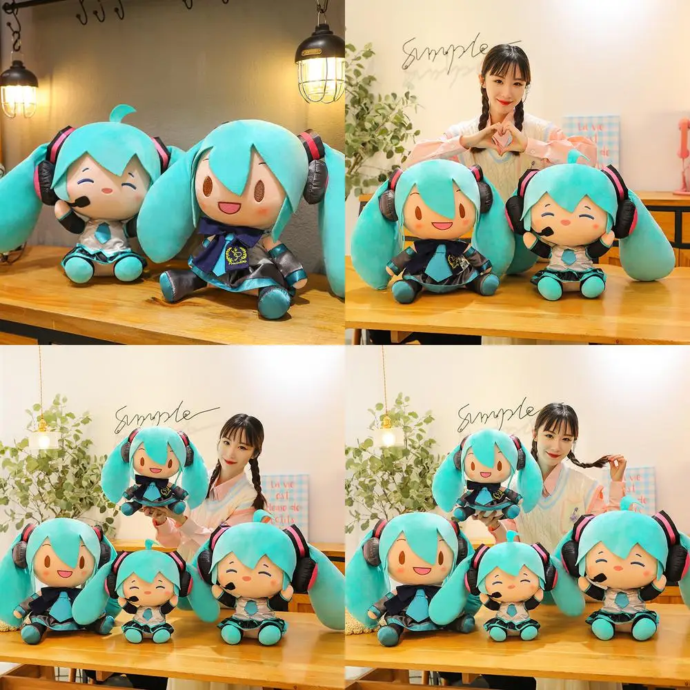 50cm-新しい可愛い初音ミクぬいぐるみ、初音ミクのぬいぐるみ人形、かわいい女の子の誕生日プレゼント、子供向けぬいぐるみ枕、柔らかいおもちゃ