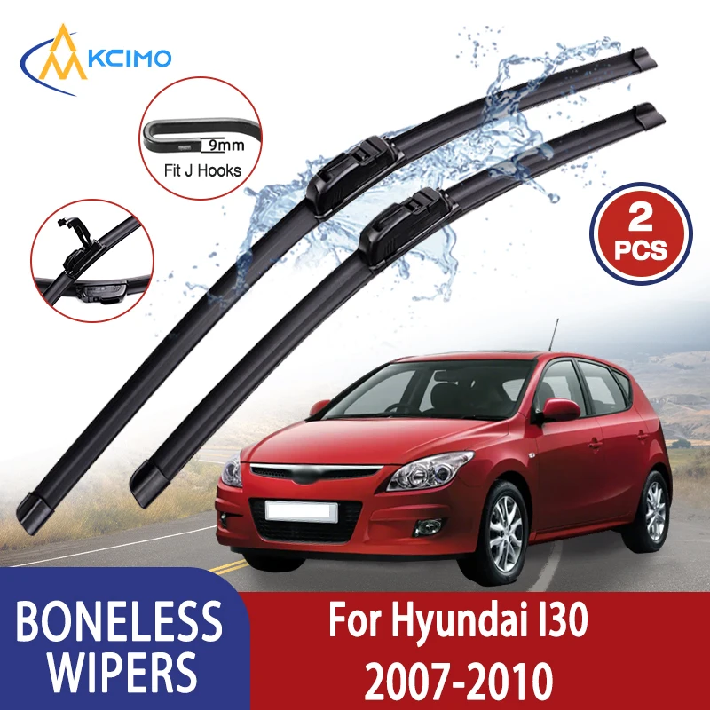 Kcimo Für Hyundai I30 2007-2010 Auto Wischer U-typ Weiche Gummi Ohne Knochen Wischer HD Leise langlebig Automotive Wischer 24 "+ 18"