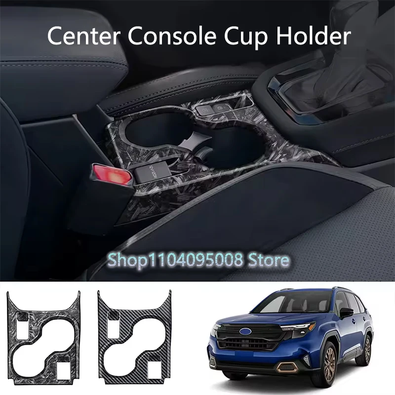 

LHD Car Water Cup Holder Box Panel Trim Sticker For Subaru Forester 2024 2025 Interior Accessories ﻿