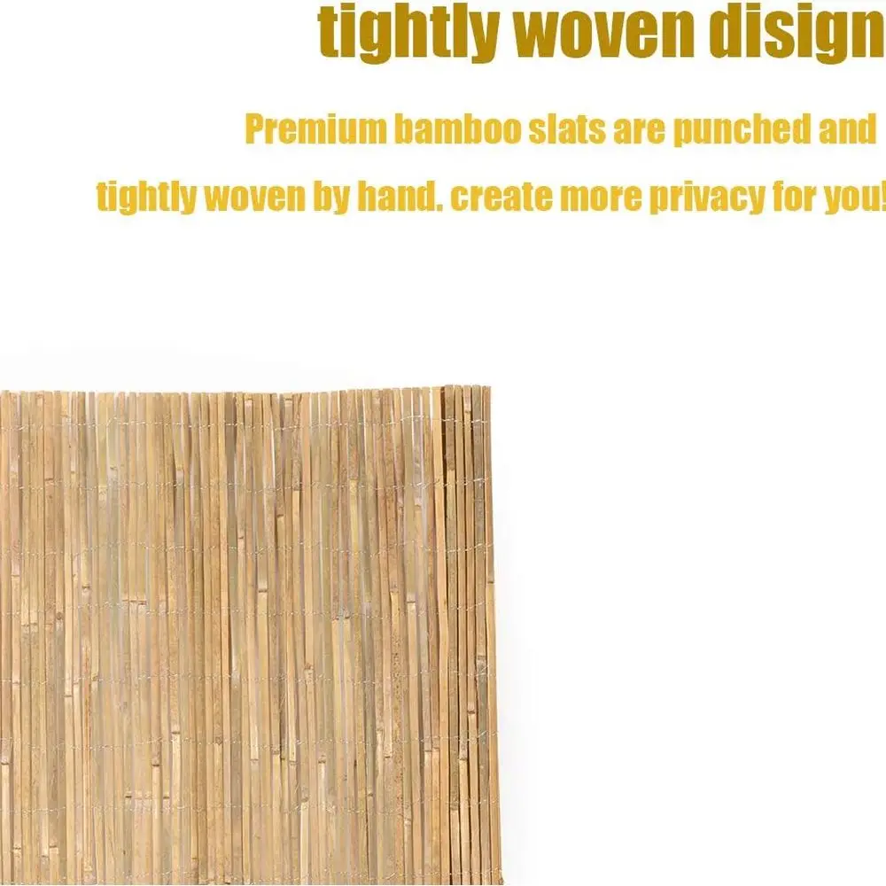 エコフレンドリーな竹製バルコニー用プライバシースラット（風よけ・視線遮断）（1.2m x 4m）