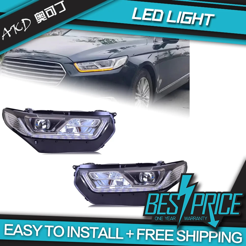 AKD Cars Styling Headlight for Ford Taurus Headlights 2015-2018 Taurus LED Headlight DRL Hid Bi Xenon Auto Level