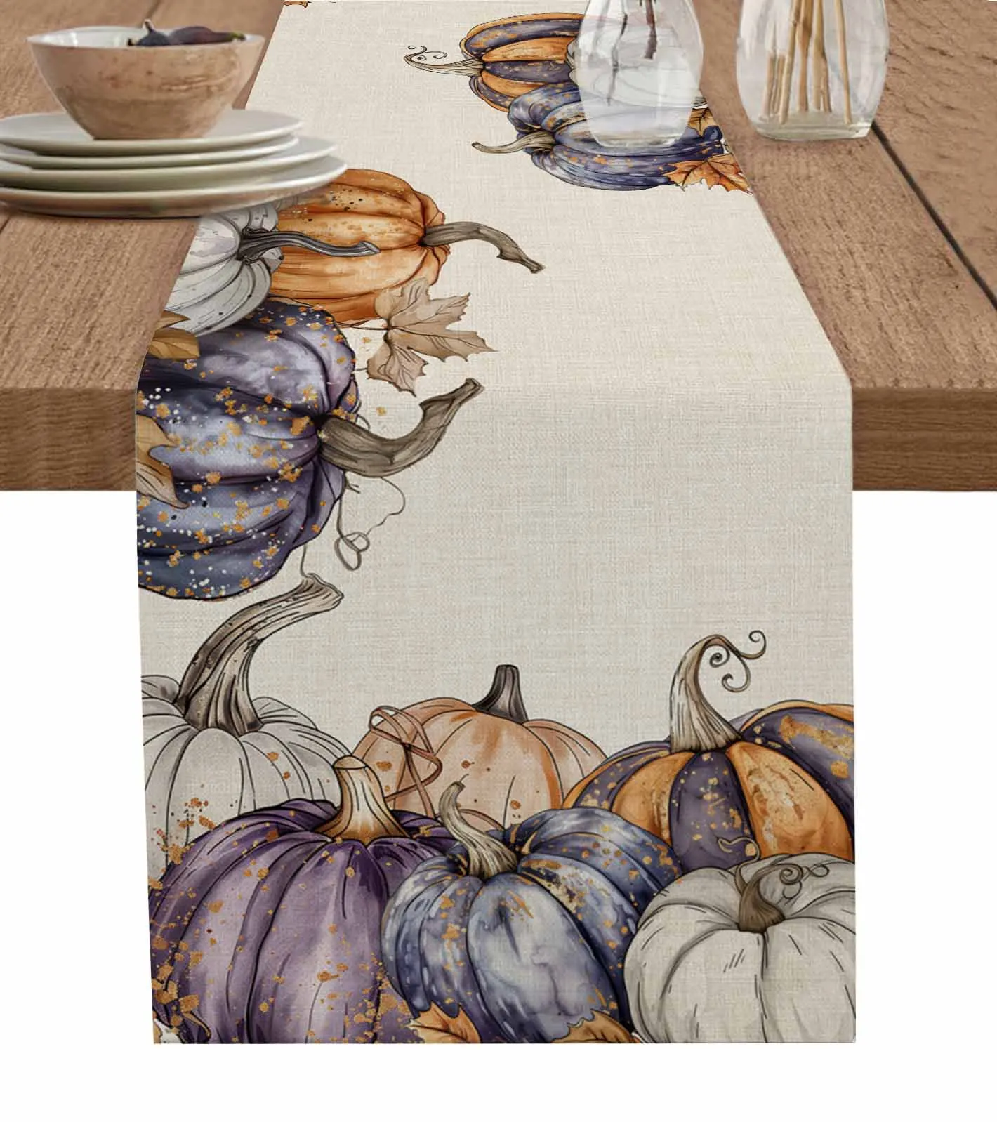 

Скатерть для стола в виде тыквы на День Благодарения