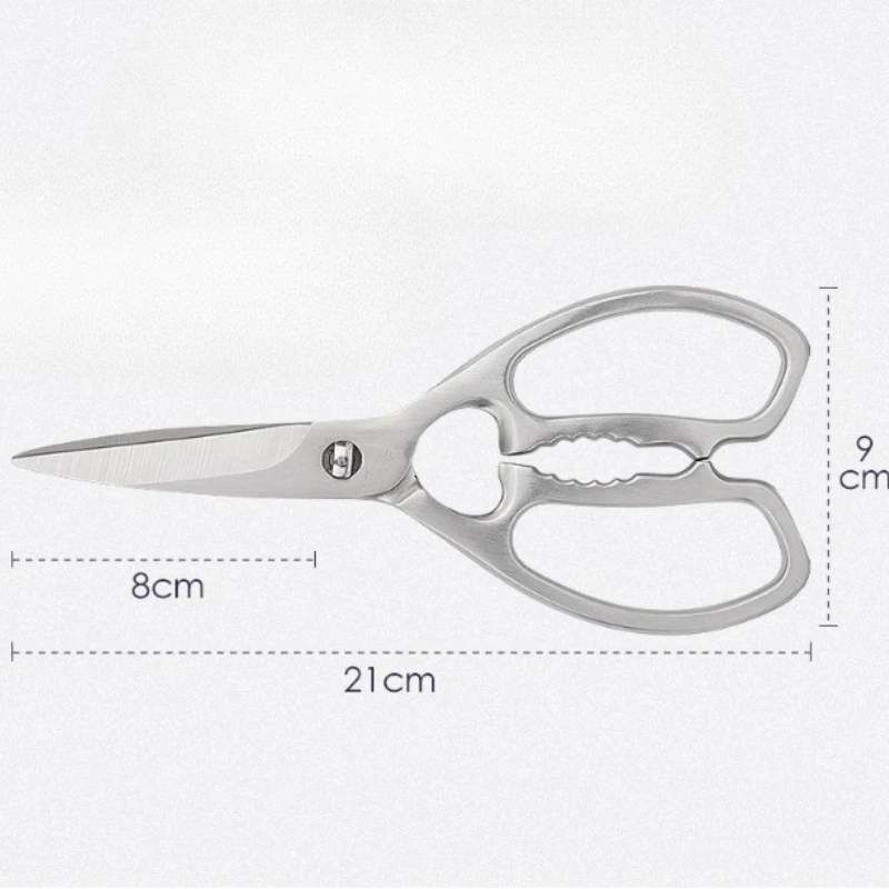 Full Stainless Steel Kitchen Scissors Detachable Heavy Duty Bone Nut Cutter Multipurpose Household Shears