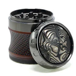 New Crusher Herb Grinder 4 Layer Mesh Drum Style Zinc Alloy 63mm Diameter Mills Tobacco Crucher Hierba