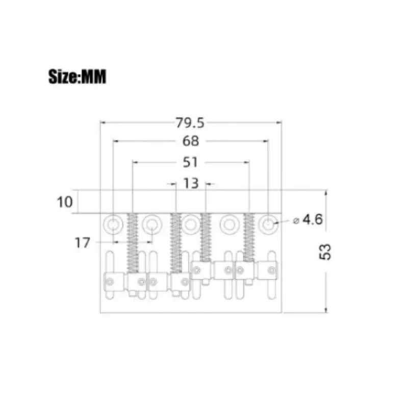 

Bass 4-string P/J bass fixed bridge copper cord zinc alloy cable plate bottom string tailpiece
