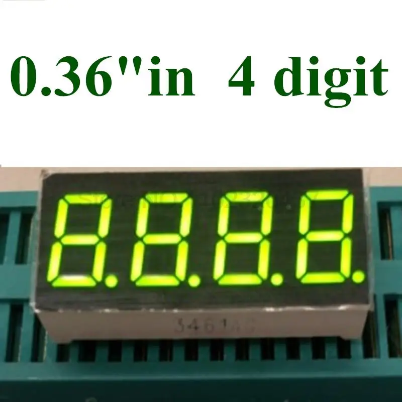 

20PCS Green 7 Segment LED Display 0.36 inch 4 bit Common Cathode four Digital Tube seven Segment LED Display