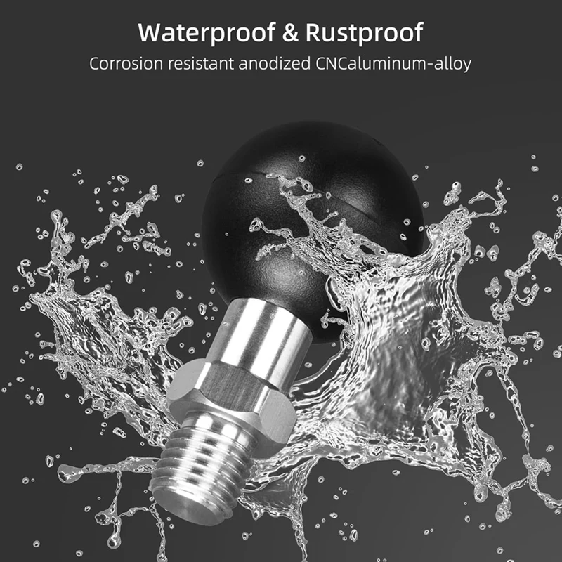 2 حزمة 1 بوصة الكرة محول مع M10x1.25 متري الموضوع متوافق مع RAM يتصاعد B حجم مزدوج المقبس الذراع M10-WMAN