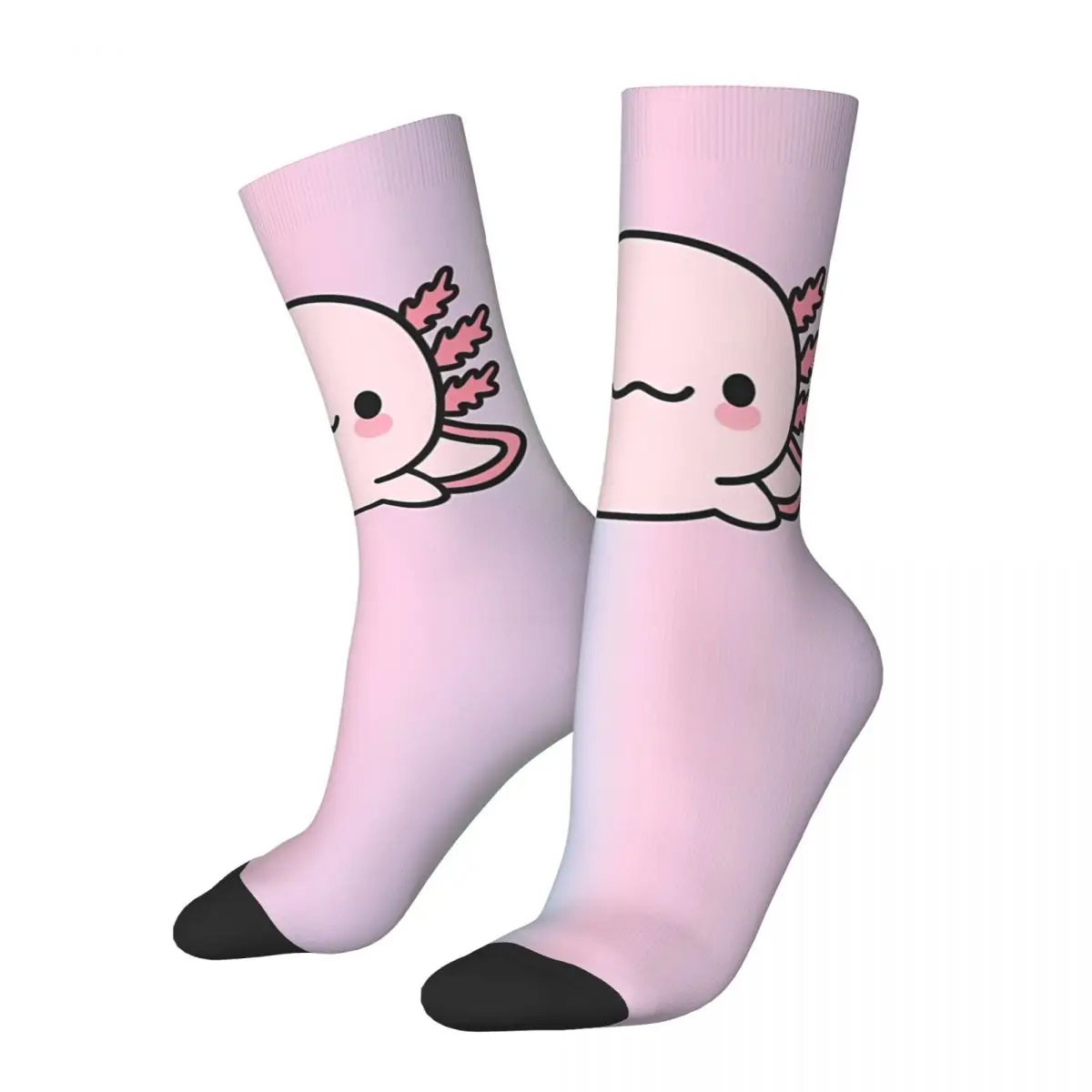 

Hip Hop Vintage Cute Axolotl Crazy Men's Socks Unisex Street Style Seamless Printed Novelty Crew Sock Boys Gift
