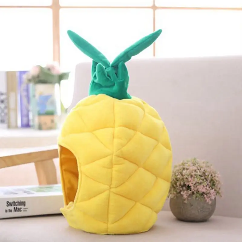 Divertente ananas frutta peluche cappello Natale cosplay festa in costume berretto foto prop