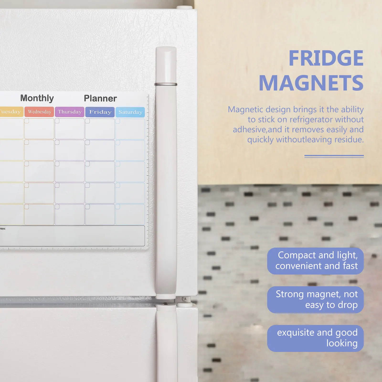 Magnetic Month Planning Board Refrigerator Whiteboard Erasable Magnetic Calendar Fridge Schedule Whiteboard Fridge Calendar