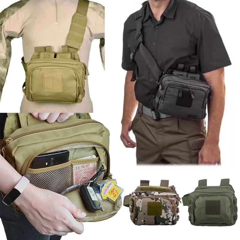 

Тактическая сумка-мессенджер с 2 ящиками, быстросъемная сумка для журналов AR M4, сумка через плечо для стрельбы, охотничьего снаряжения, нейлоновая сумка для пистолета Glock