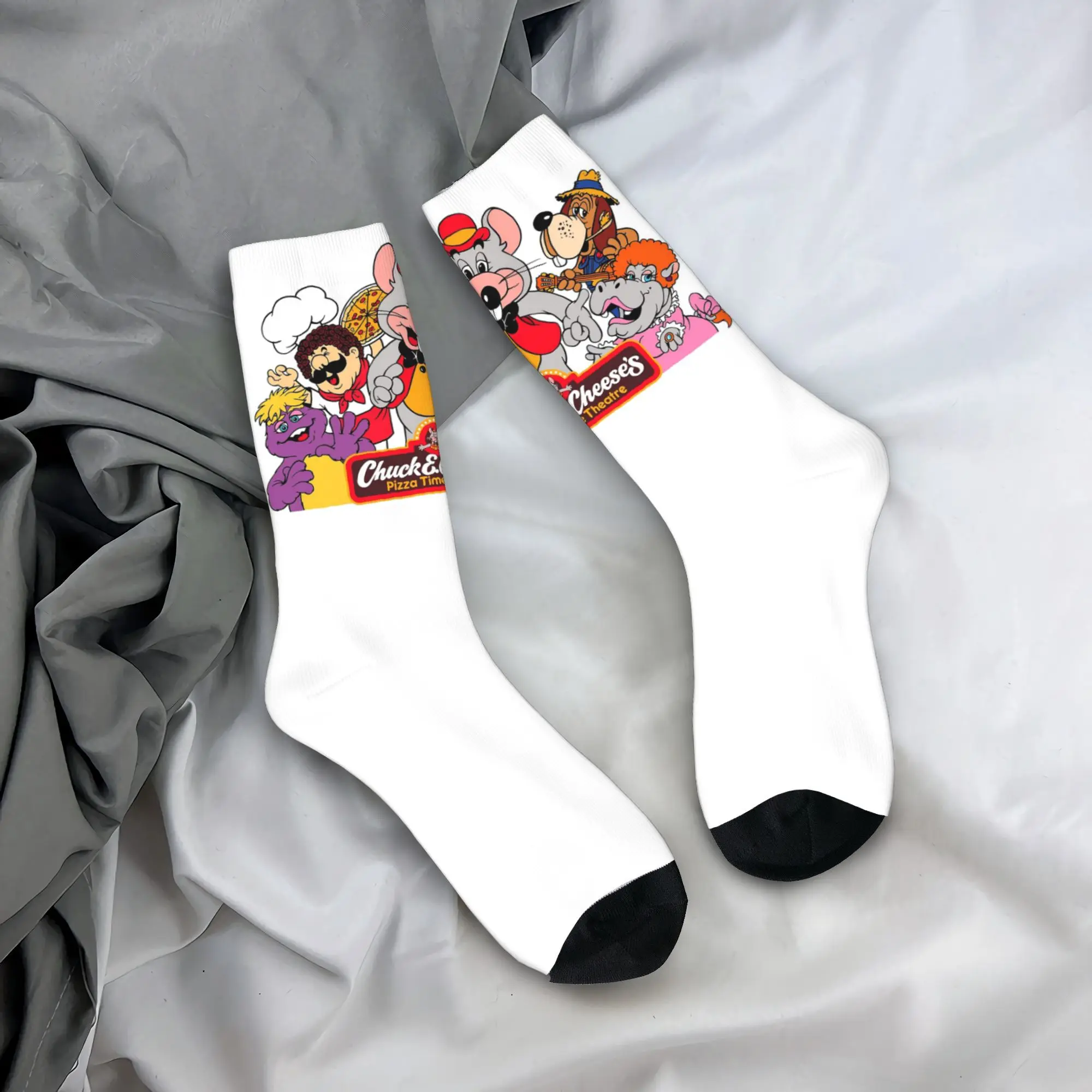 Alle seizoenen The Rat Chuck E Cheese Sokken Harajuku Hoge kwaliteit Kousen Crew Sokken voor Mannen Vrouwen Kerstcadeaus