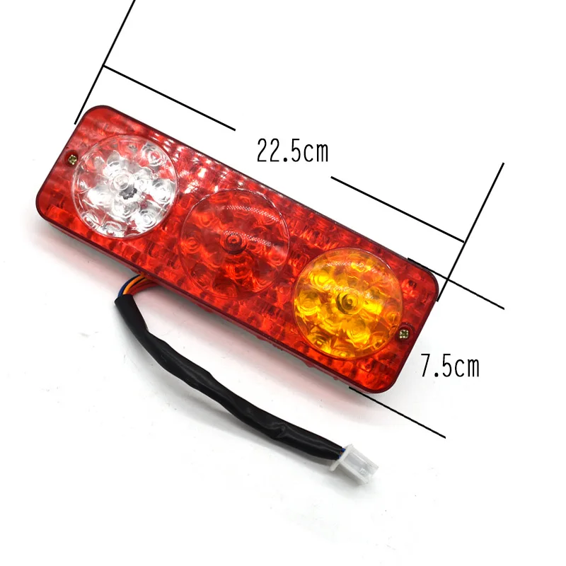 2X 12/48-60V Electric three-wheel semi-closed rear light vehicle tricycle taillight car turn signal brake Warning Indicator Lamp