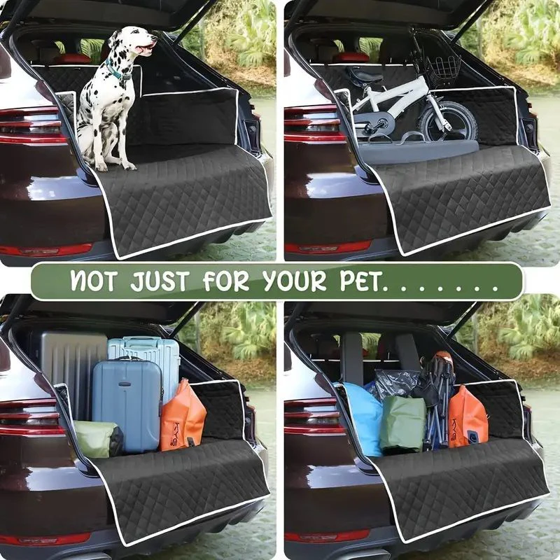 防水犬用カーシートカバー＆トランクライナー、後部座席用耐摩耗性オックスフォード生地ペットハンモックマット（小型犬、中型犬、大型犬用）
