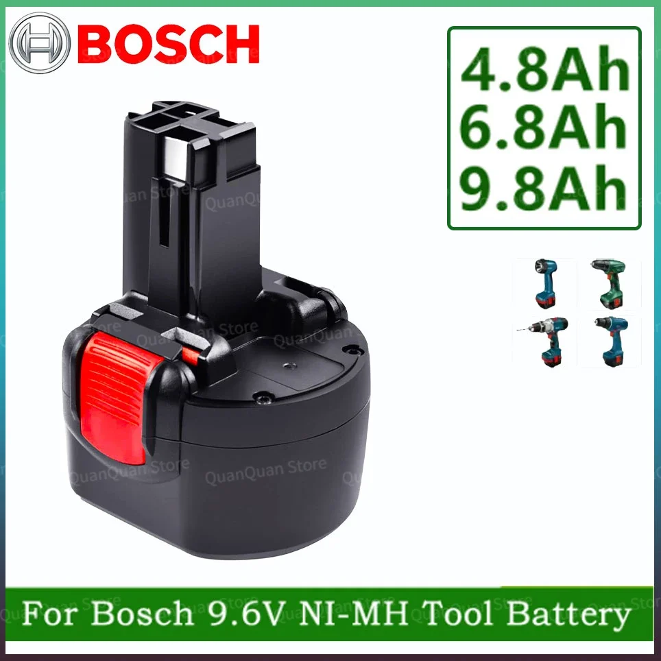 Bosch 6800mAh 9.6V NI-MH Replacement Battery PSR 960 BAT048 BAT119 BAT100 BH984 BPT1041 23609 32609 PSR960 GSR 9 6V E-2 GSR