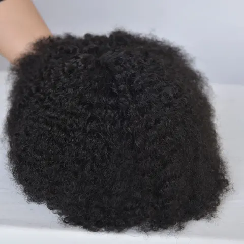 Мужской парик Eseewigs Q6 360 Wave афро-кудрявый из индийских волос