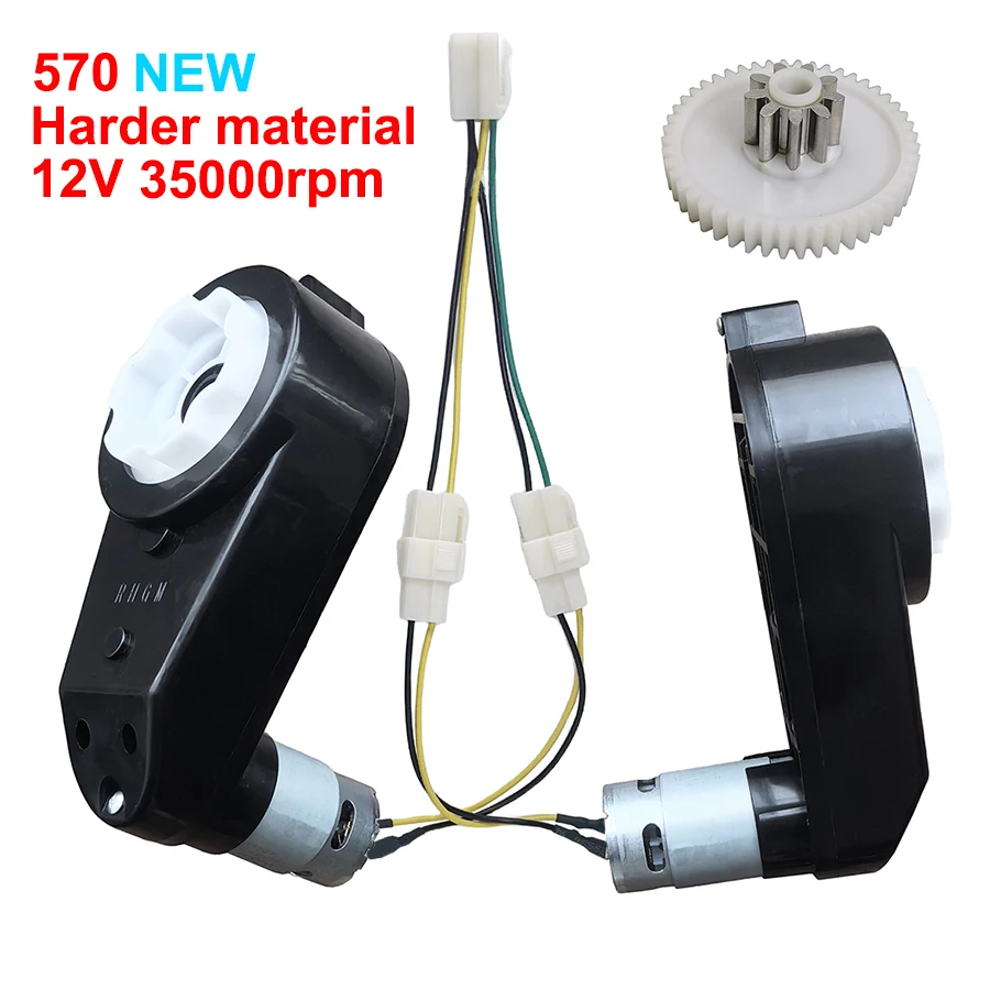 Kissmii 2 Pièces Moteur 550 12V 40000 Tr/min Avec Boîte De Vitesses – Pour Voiture Enfant Électrique