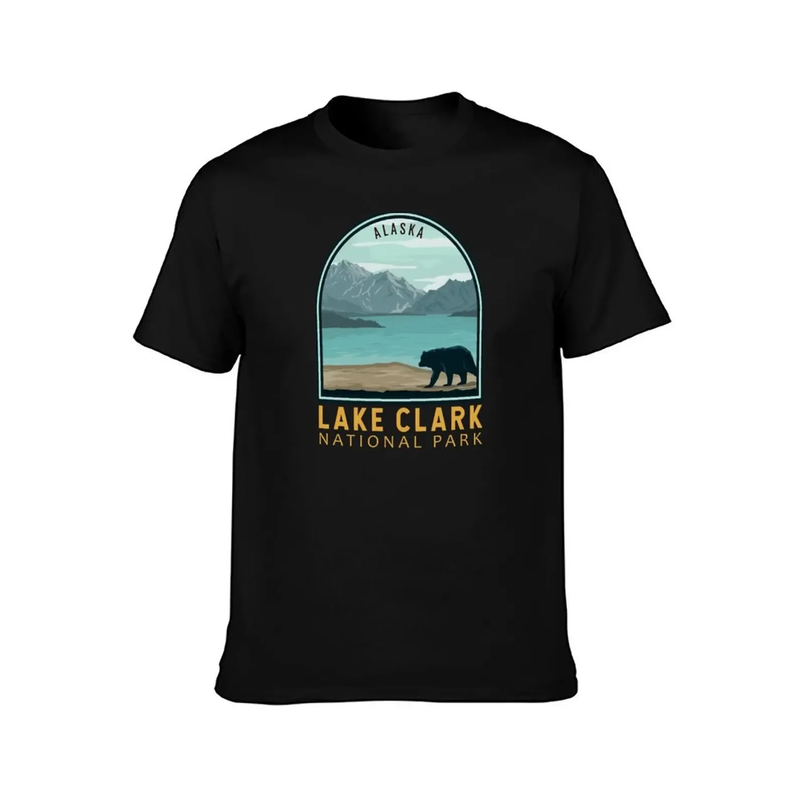 Lake Clark National Park Vintage Emblem T-Shirt Man t-shirt boys whites sweat mens t shirt graphic