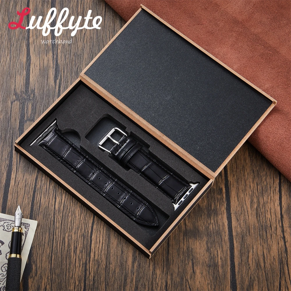 Cinturino modello bambù per Apple Watch 38/40/41/42/46/49/44/45mm per Iwatch 10 9 8 7 6 5 4 3 2 1 Viene fornito con confezione regalo