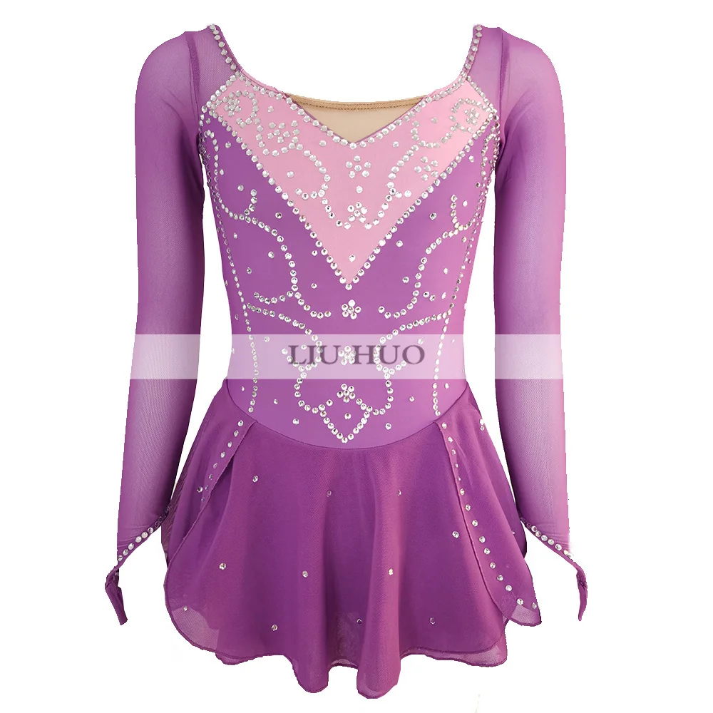 

LIUHUO Ice Dance Figure Skating Dress Women Girl Teen Customize Costume Performance Competition Leotard Roller Children