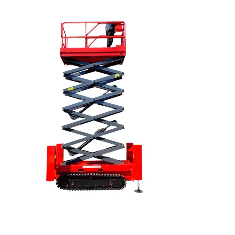 4-12m Logistics Battery Electric Mobile Scissor Lift Hydraulic Wheeled Cart Warehouse Batch Cargo Handling Trolley