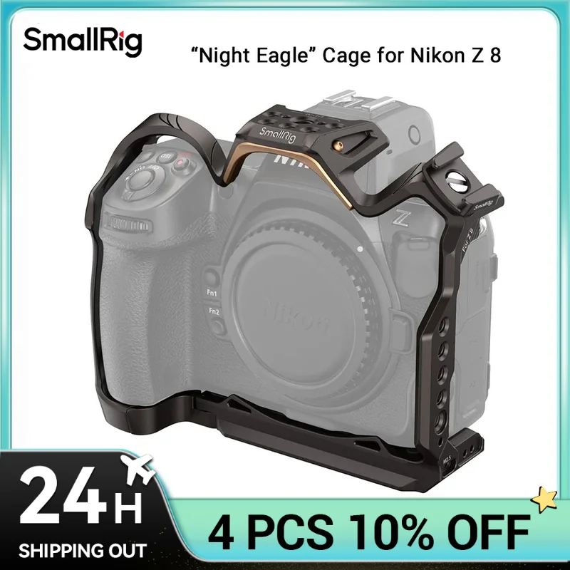 SmallRig New Design “Night Eagle” Cage for Nikon Z 8 with Detachable Cold Shoe Arca-Swiss Quick Release Plate for DJI RS 4316