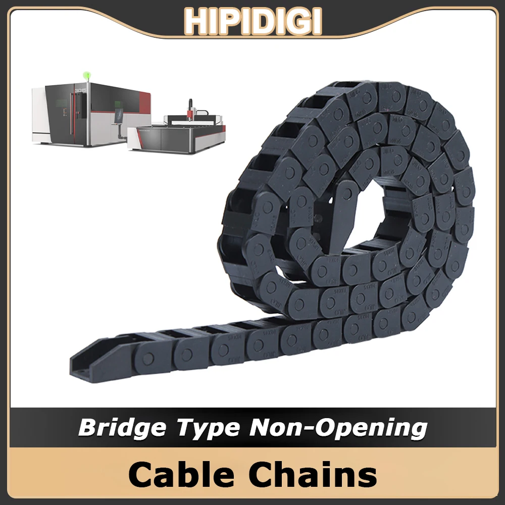 Cable Chains 15x20 15x30 18x25 18x37 mm Bridge Type Non-Opening Drag Chain Plastic Towline Transmission for CNC Cutting Machine