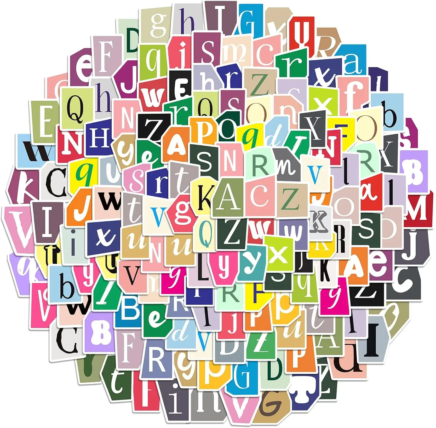 

362 Waterproof Vinyl Letter Stickers, A-Z Alphabet for Scrapbooking, Junk Journal, Laptop, Water Bottle