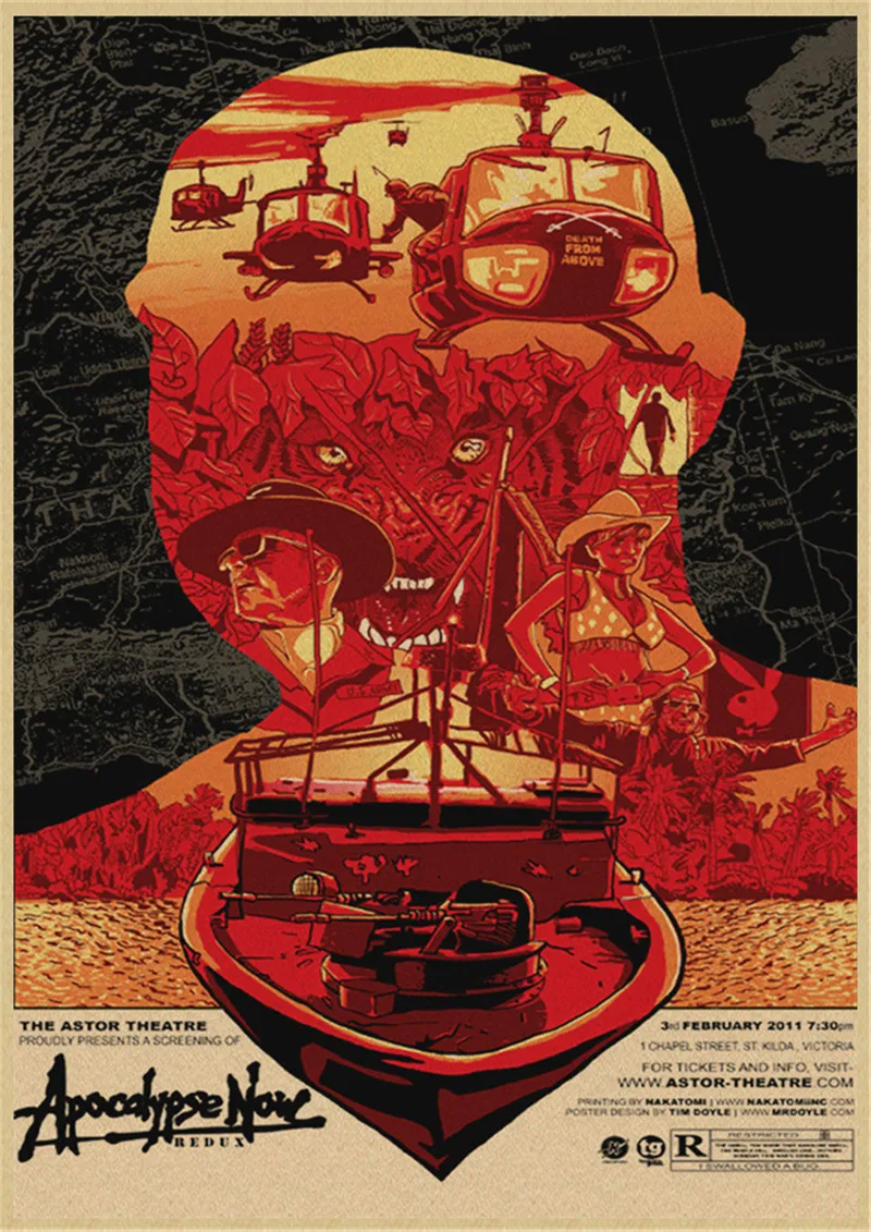 ملصق ورق كرافت كلاسيكي ، فيلم نهاية العالم الآن ، ديكور حائط منزلي ، فن ، ملصقات ومطبوعات عتيقة #3