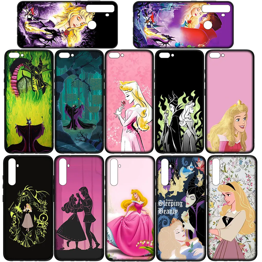 Maleficent Sleeping Beauty Aurora Princess Phone Case for Samsung Galaxy S24 S23 Fe Ultra Plus A55 A35 A24 A25 A15 A05 M55 M15