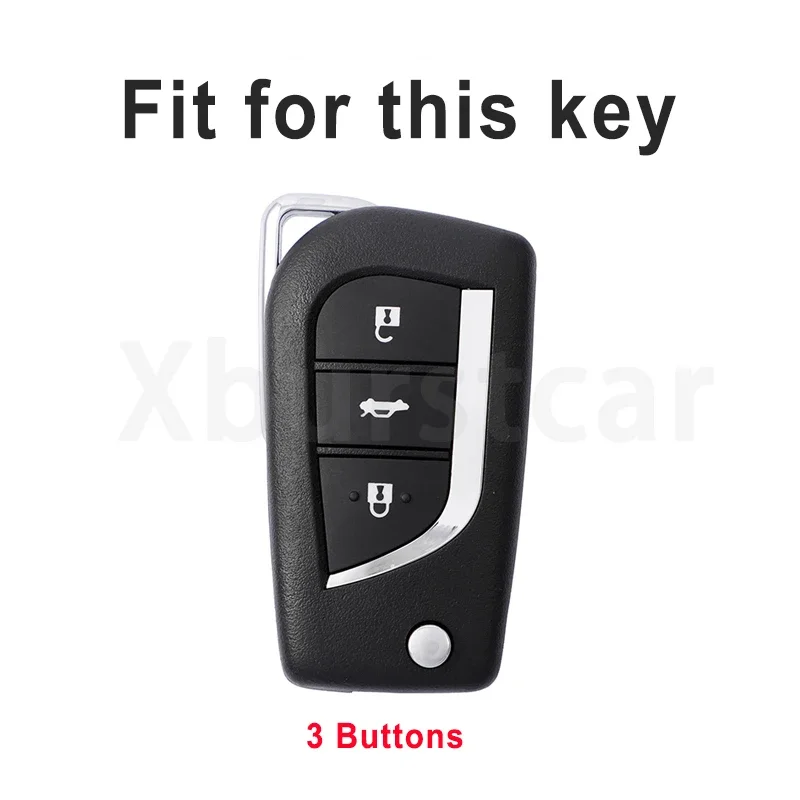 3 Buttons TPU Shell Fob Holder for Toyota Auris Corolla Reiz Avensis Verso Yaris Aygo Rav4 Scion TC IM Car Remote Key Case Cover