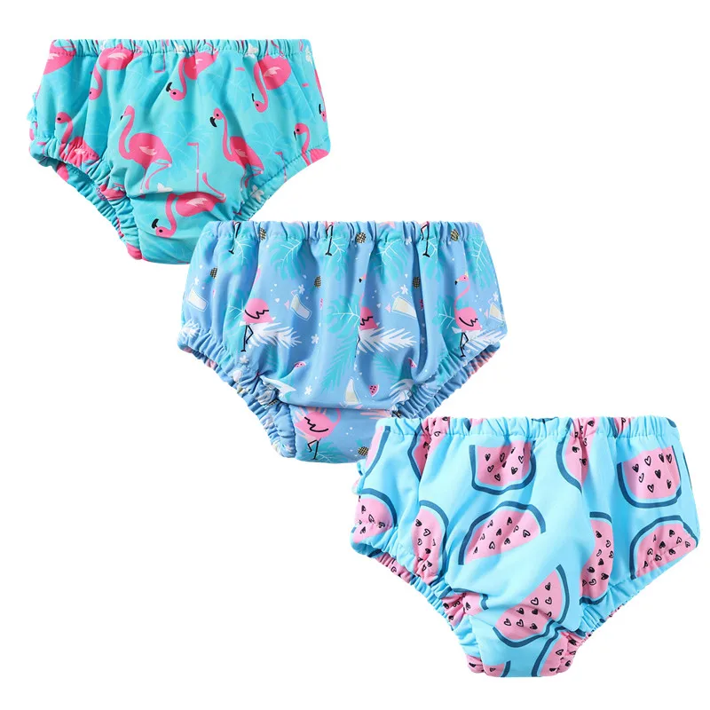 Flower Side Comfortable Baby Swim Diapers Fashion Print Reusable Washable Swimming Diaper Pool Pants