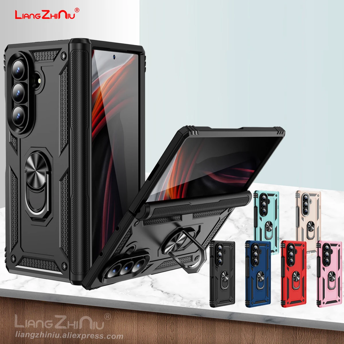 

Для Samsung Galaxy Z Fold 7 6 5 Чехол ТПУ + ПК Магнитная поворотная складная подставка 360 Полная защита Броня Противоударный жесткий чехол