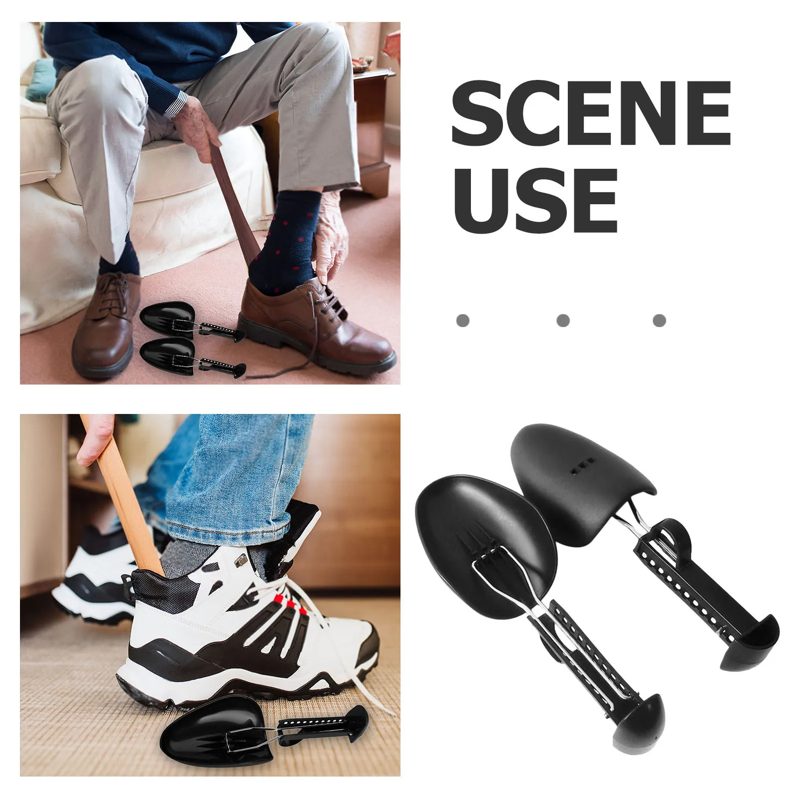 أشجار الأحذية البلاستيكية القابلة للتعديل للأحذية الرياضية ذات الكعب العالي للجنسين حامل شكل الحذاء الموسع