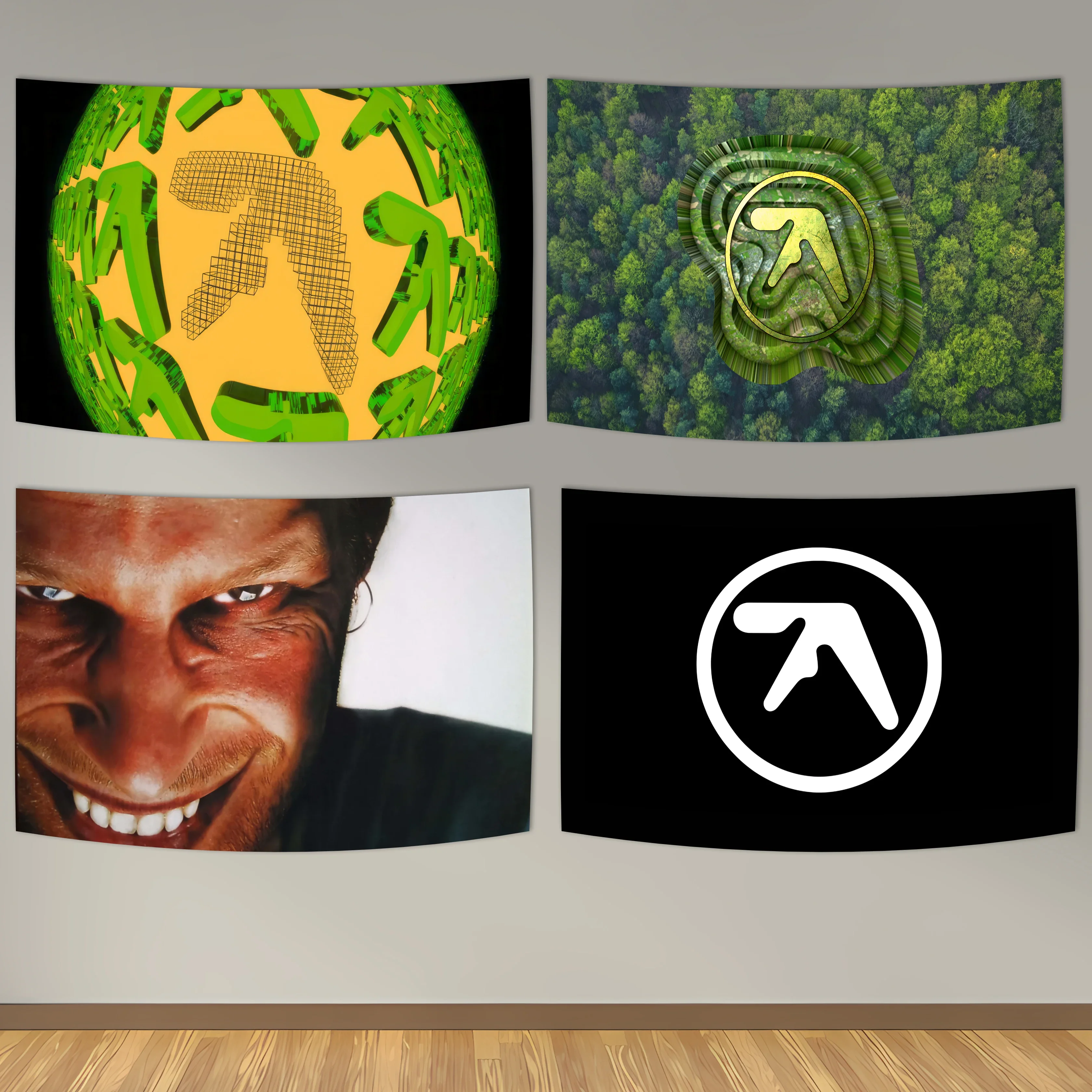 

Aphex Twin Richard D James Music Polyester Printed Home Or Bedroom Decoration Banner Tapestry