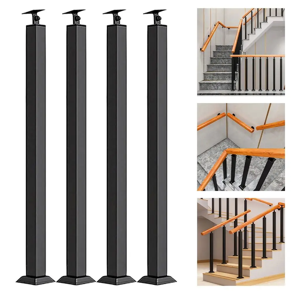 

1Pcs 85x4cm Stair Handrail Guardrail Modern Style Anti Slip Wrought Iron Stair Column Simple Metal Baluster