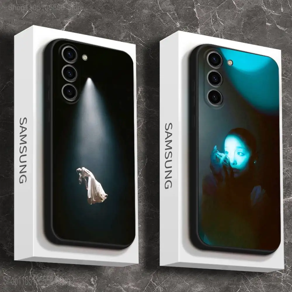 حافظة هاتف Eternal S-Sunshine A-Arianas لهاتف سامسونج جالاكسي A 73,72,51,53,52,71,22,5G,Note,J7,8,9 غطاء أسود ناعم