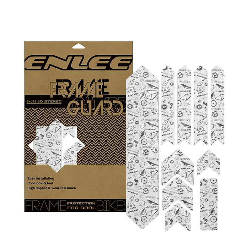 ENLEE The New Removeable Sticker Road Bicycle Paster Guard Cover 3D MTB Mountainbike Scratch-Resistant Protect Frame Protector – Detail 32