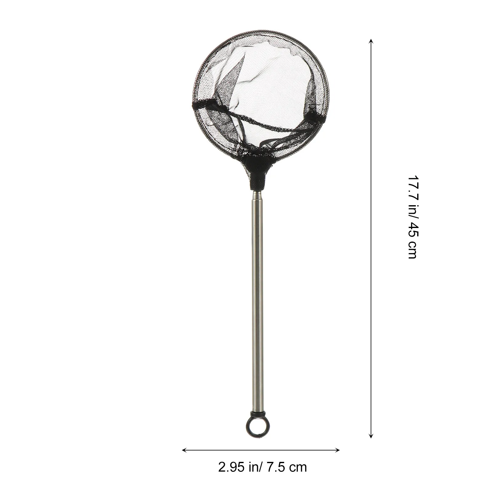 Floating Fishing Net Telescopic Landing Net for Catch Release Use Multiple Section Extendable Pole Corrosion Resistant Stainless