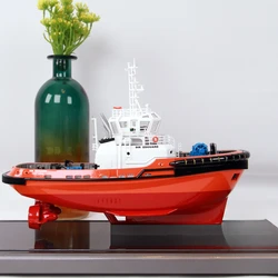 1/150 Tugboat Model Finished Boat Model Gift Exquisite Home Furnishings Ocean-going Work Boat Simulation Static Model