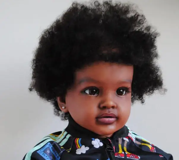 NPK 26inch Reborn Pippa Dark Skin Realistic Unassembly DIY Doll Kit Already Painting Doll Parts with Cloth Body Include