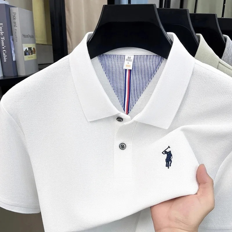 100% Baumwolle Kurzarm Polo Shirt Herren Sommer Mode High-End Marke Hot Verkauf Paul Stickerei Golf Tops Freizeit Business T-Shirt – Detail 12