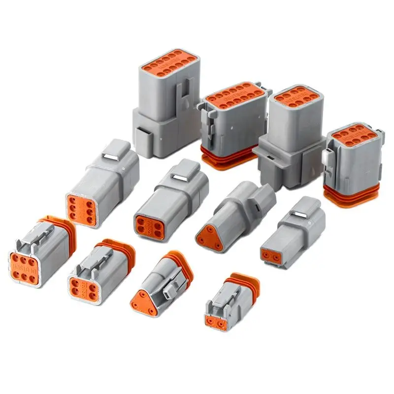 10pcs Car connector DT06-2S Waterproof Connector DT04-2P Male Female Butt Joint Harness Plug Socket