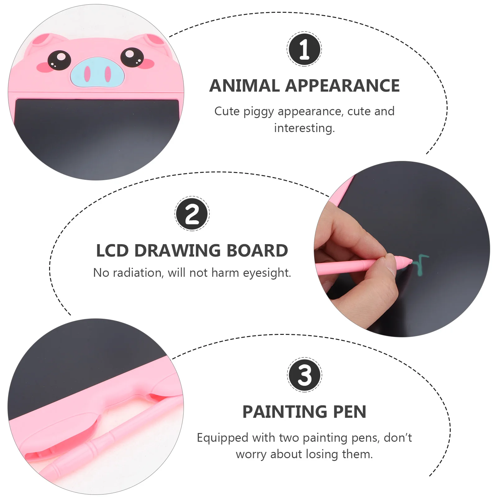 

LCD H writing Board Kids Learning Fun Practical Drawing Tablet ABS Graffiti Toy Painting Educational Family Interactive
