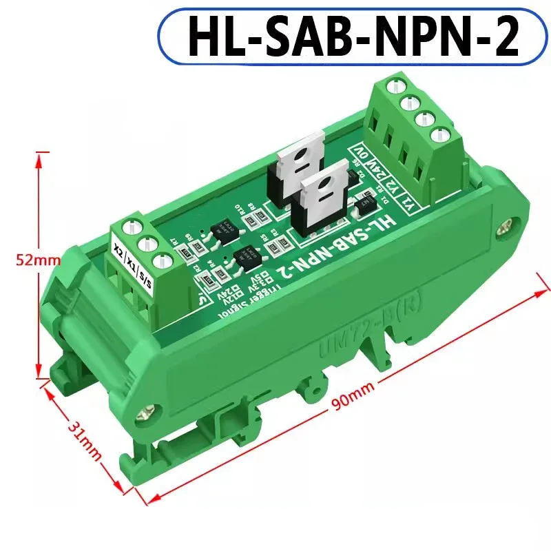 Papan Amplifier DC PLC 2 arah modul Relay kondisi padat tanpa sentuh isolasi fotolistrik PNP NPN DC3.3 5V 12V 24V Output