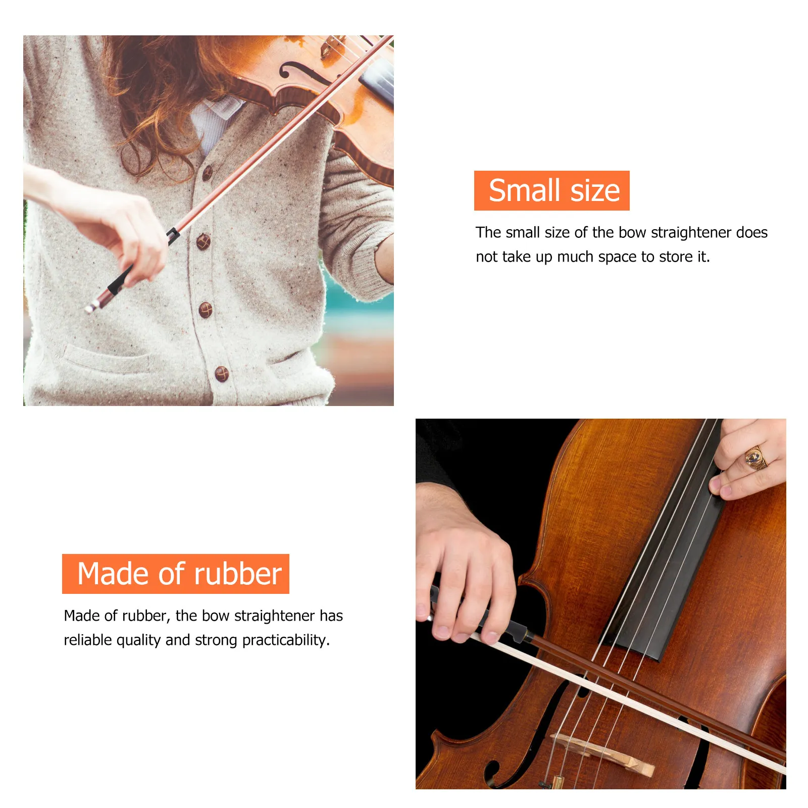 1Pcs Fine Workmanship Rubber Bow Straightener Violin Beginner Tool Posture Corrector Bow Grip Corrector Violin Accessories