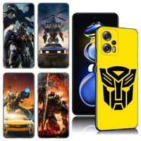 Transformers Autobot Phone Case For Xiaomi POCO X3 X4 NFC F5 M2 M3 M4 M6 X5 Pro F3 F4 GT 5G C31 C55 M5S Black Silicone Cover