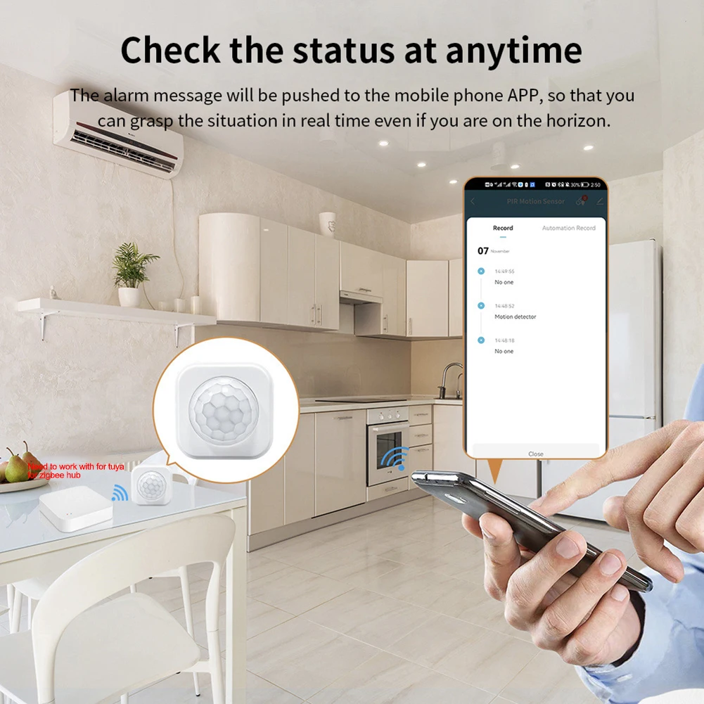 Human Movement PIR Sensor with 120 Degree Detection and Device Sharing Function for Smart Home Interaction and Automation