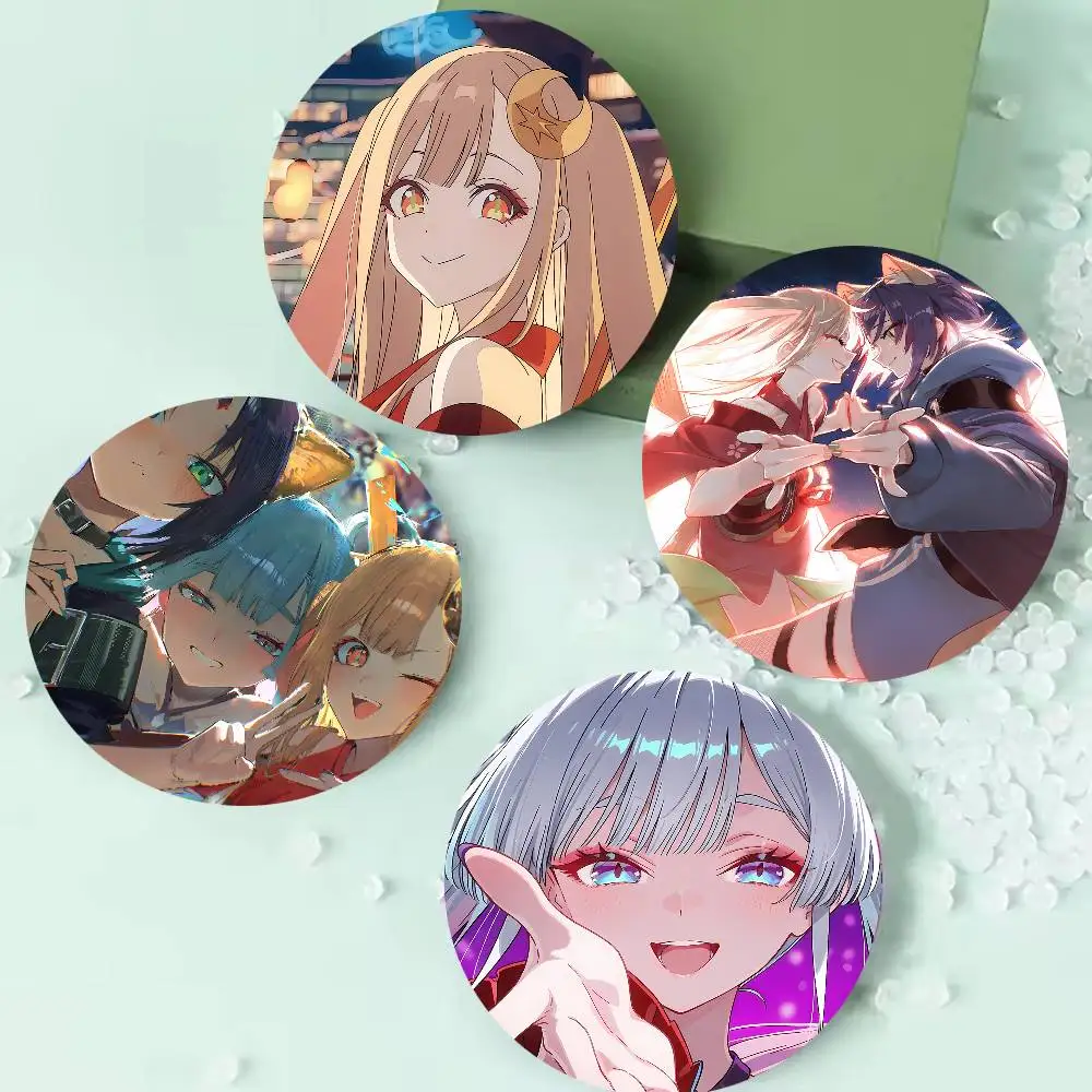 Runami Yachiyo Cosmic Cute Anime Girl Princess Kaguya Badge Lapel Pins 58mm Brooches for Backpack Accessories Fan Jewelry Gifts