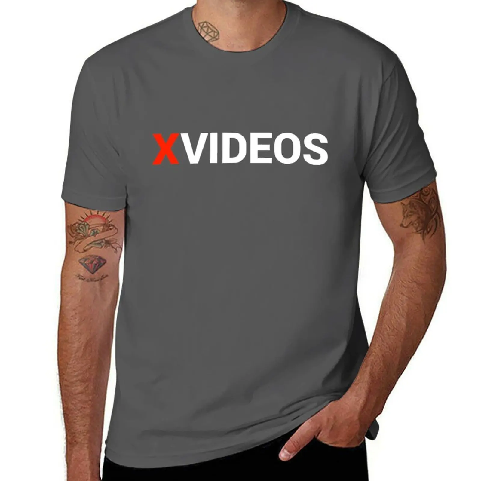 

XVideos Original logo T-Shirt All Match Basic Short Sleeve Top